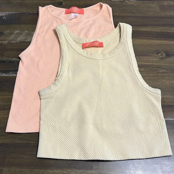 Current San Francisco Seamless Tanks Crop Cropped Bundle Ribbed Textured S/M - Picture 1 of 9